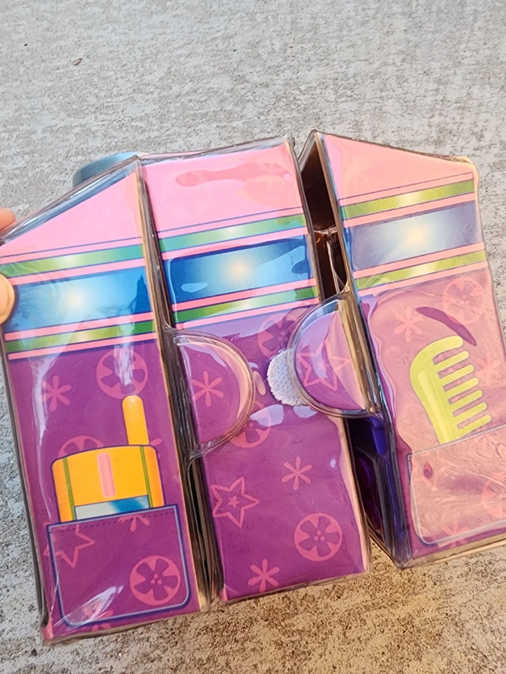Vintage 2004 Polly Pocket Fashion Fold-Out Shopping Mall Carry Case Doll Playset